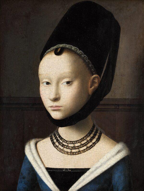 "Portrait of a Young Woman," circa 1470, by Petrus Christus. Oil on oak panel; 11 1/2 inches by 9 inches. Picture Gallery, Berlin State Museums. (Picture Gallery, Berlin State Museums)