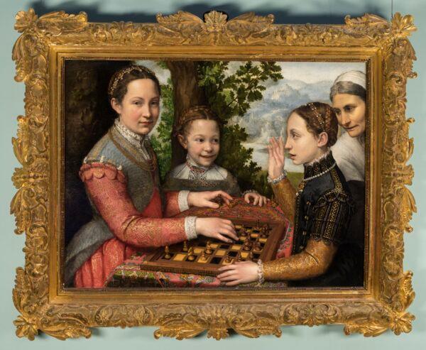 "The Chess Game," 1555, by Sofonisba Anguissola. Oil on canvas; 28 3/8 inches by 38 1/4 inches. The Raczynski Foundation at the National Museum in Poznan, Poland. (National Museum in Poznan, Poland)
