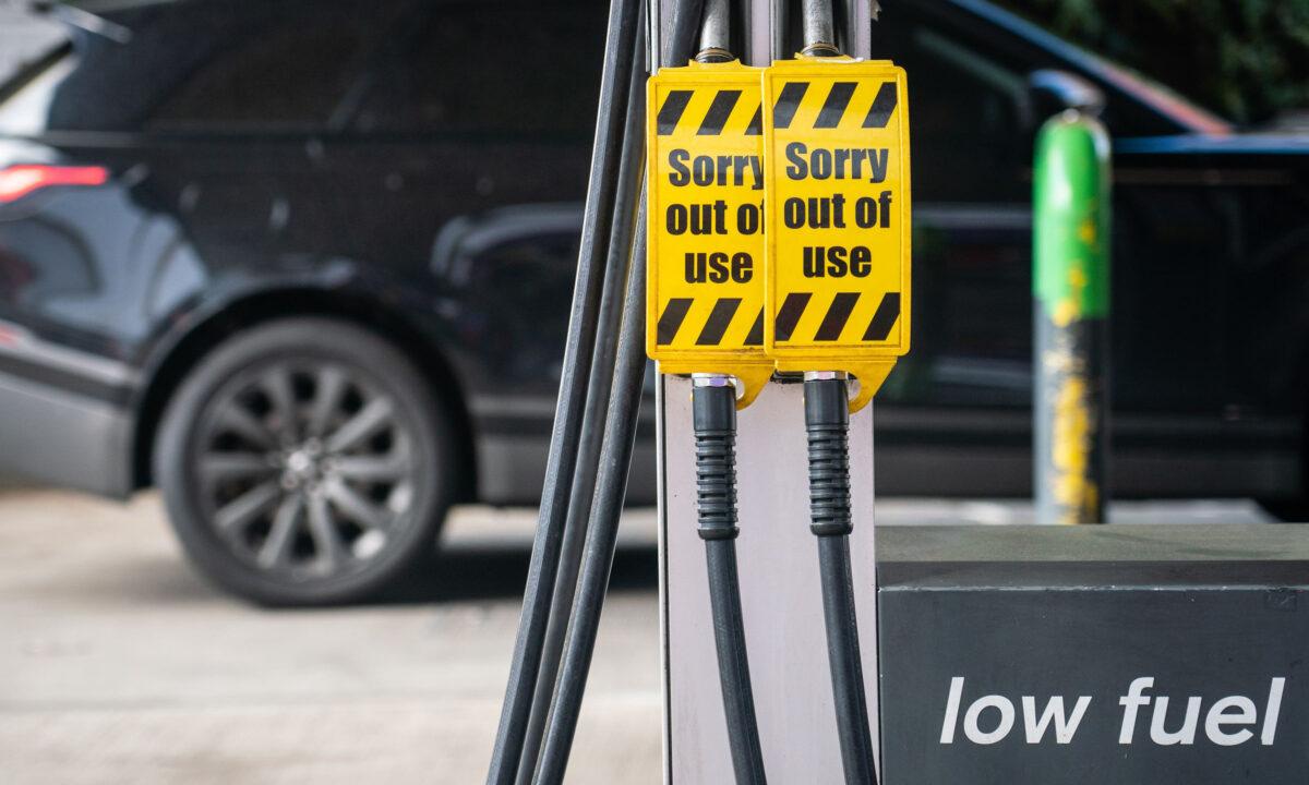 Undated photo of out-of-use pumps at a petrol station. (Dominic Lipinski/PA)