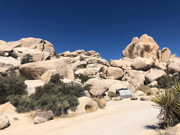 Visitors find a secluded camping spot in California's Joshua Tree National Park. (Bill Neely)