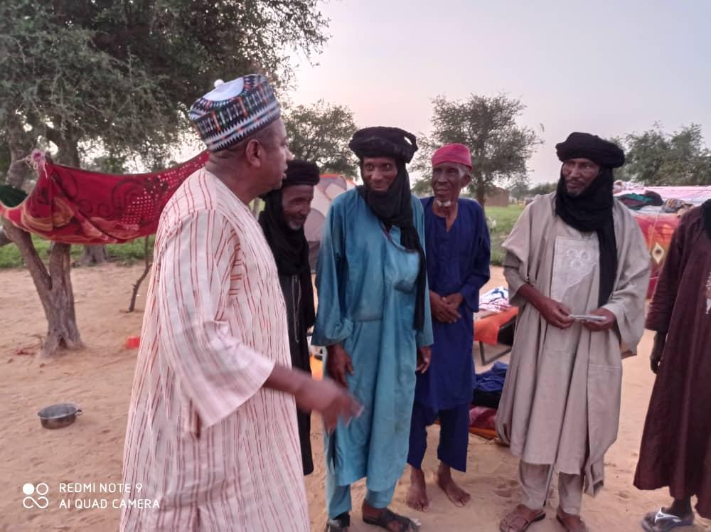 Aliyu preaches to Fulani Christian converts in northern Nigeria, in an undated photo. (Courtesy of Baba Aliyu)