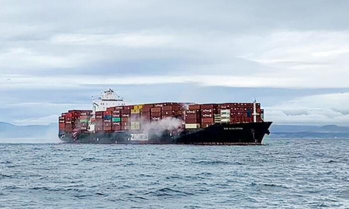 Fire Breaks Out on Container Ship Off West Coast, Expelling Toxic Materials: Officials