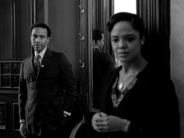 Brian (André Holland), a doctor, and his wife Irene (Tess Thompson), in “Passing.” (Netflix)