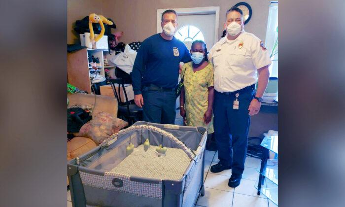 Fort Lauderdale Firefighters See Family Has No Crib for Infant—So They Drop Off Brand New One