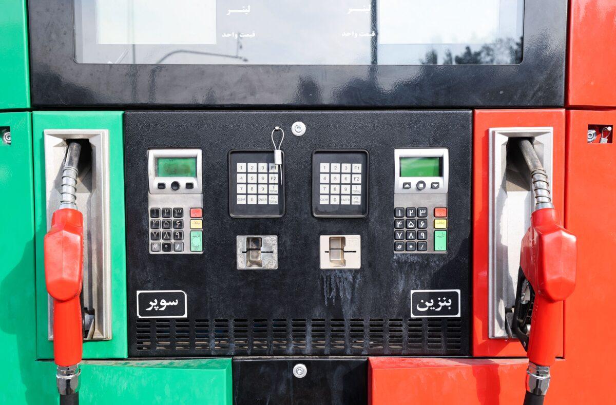 A picture taken on Oct. 26, 2021, shows off-line petrol pumps at a service station in Iran's capital Tehran, amid a nationwide disruption of the petrol distribution system. (Atta Kenare/AFP via Getty Images)