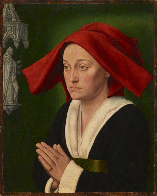 "Portrait of a Praying Woman," circa 1470, by perhaps, Guillaume or Pierre Spicre. One half of a diptych depicting a husband and wife. Oil on panel; 24 1/4 inches by 19 3/8 inches. Museum of Fine Arts, Dijon, France. (Museum of Fine Arts, Dijon, France)