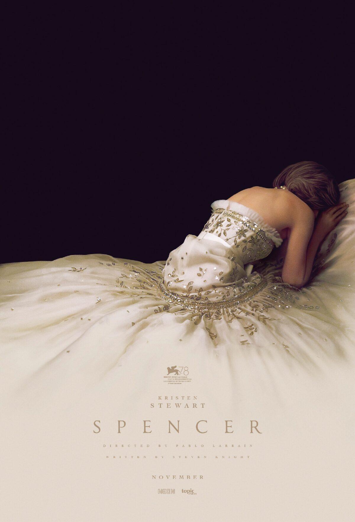Movie poster of Kristen Stewart as Princess Diana in “Spencer.” (Neon/Topic Studios)