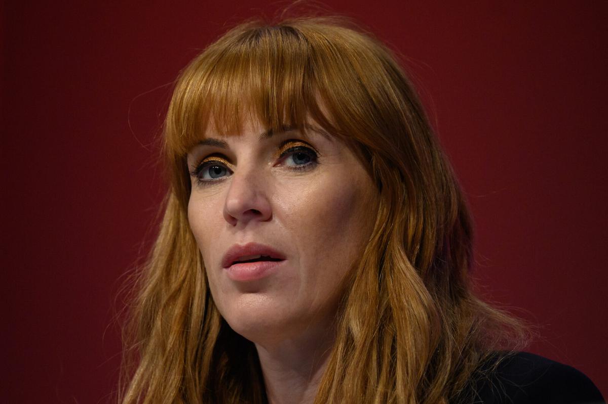 Deputy Leader of the UK Labour Party Angela Rayner listens to speeches in the main hall on day four of the Labour Party conference in Brighton, England on Sept. 28, 2021. (Leon Neal/Getty Images)