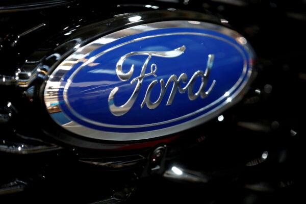 Ford logo is pictured at the 2019 Frankfurt Motor Show (IAA) in Frankfurt, Germany. (Wolfgang Rattay/Retures)