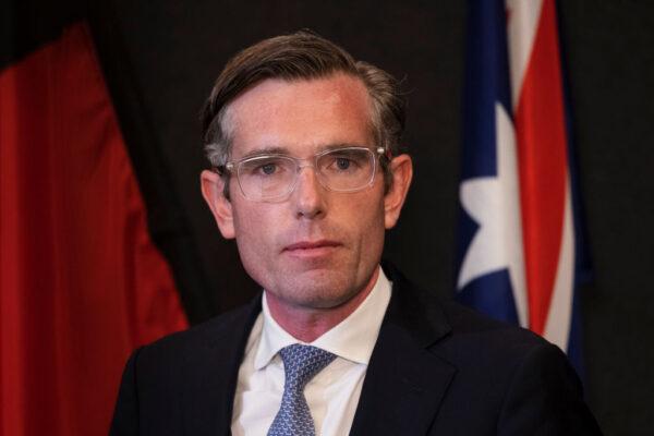 NSW Premier Dominic Perrottet speaks at his first press conference as the leader in Sydney, Australia, Oct. 5, 2021. (Brook Mitchell/Getty Images)