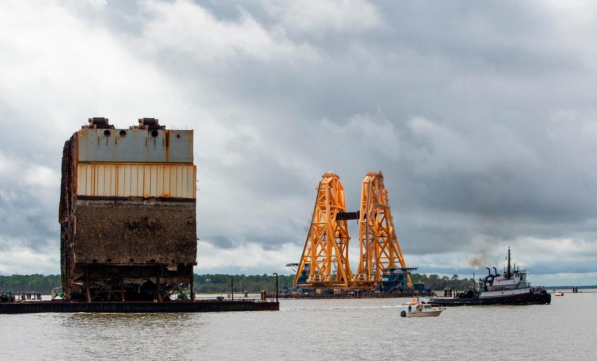 Georgia Shipwreck’s Last Giant Chunk Removed From Water