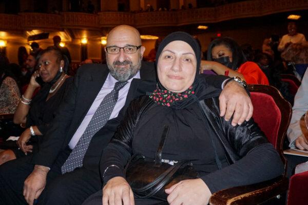 Majed and Nada Younes at the Shen Yun Performing Arts performance at the Detroit Opera House on Oct. 27, 2021. (Nancy Ma/The Epoch Times)
