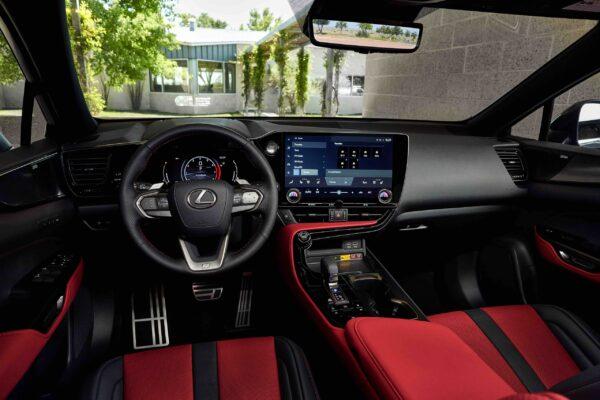 Red NuLuxe interior. (Courtesy of Lexus)