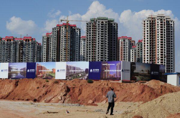 Empty apartment developments stand in the city of Ordos, Inner Mongolia, on Sept. 12, 2011. (Mark Ralston/AFP via Getty Images)