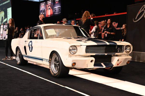 The 1966 Shelby GT350 raced by Stirling Moss. (Courtesy of Barrett-Jackson)