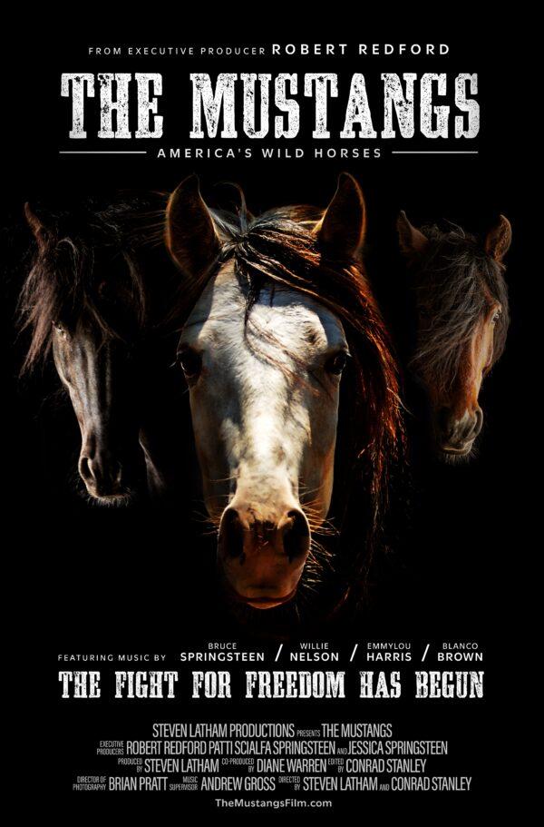 The official poster for the film “The Mustangs: America’s Wild Horses.” (Courtesy of Steven Latham)