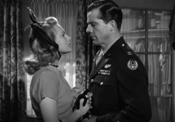 Trouble on the homefront for Marie (Virginia Mayo) and Fred Derry (Dana Andrews), in “The Best Years of Our Lives” (RKO Radio Pictures)