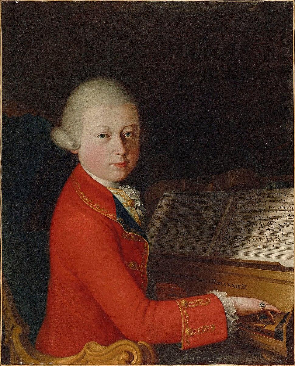 Portrait of Wolfgang Amadeus Mozart at the age of 13 in Verona, 1770. (<a href="https://commons.wikimedia.org/wiki/File:Portrait_of_Wolfgang_Amadeus_Mozart_at_the_age_of_13_in_Verona,_1770.jpg">Public domain</a>)