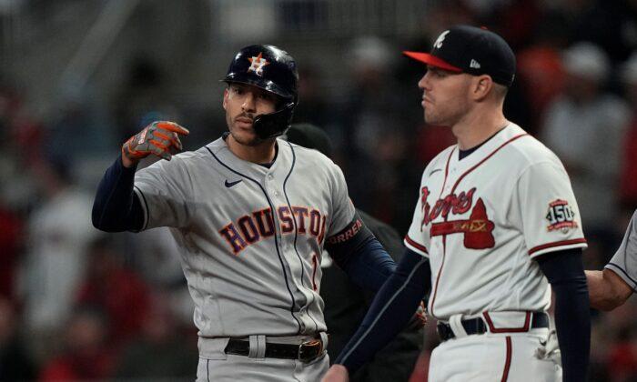 Correa, Astros Rally Past Braves 9–5, Cut WS Deficit to 3–2