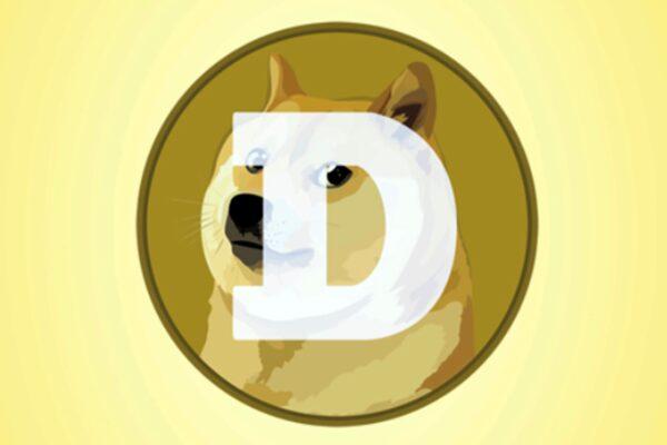 Mobile phone app screenshot of a Dogecoin logo in New York, on April 20, 2021. (Richard Drew/AP Photo)