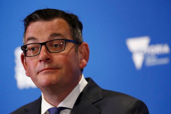 Victorian Premier Daniel Andrews speaks to the media in Melbourne, Australia, on Oct. 26, 2021. (Darrian Traynor/Getty Images)
