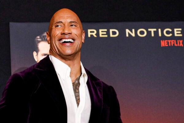 Cast member and producer Dwayne Johnson attends the premiere for the film "Red Notice" in Los Angeles, Calif., on Nov. 3, 2021. (Mario Anzuoni/Reuters)