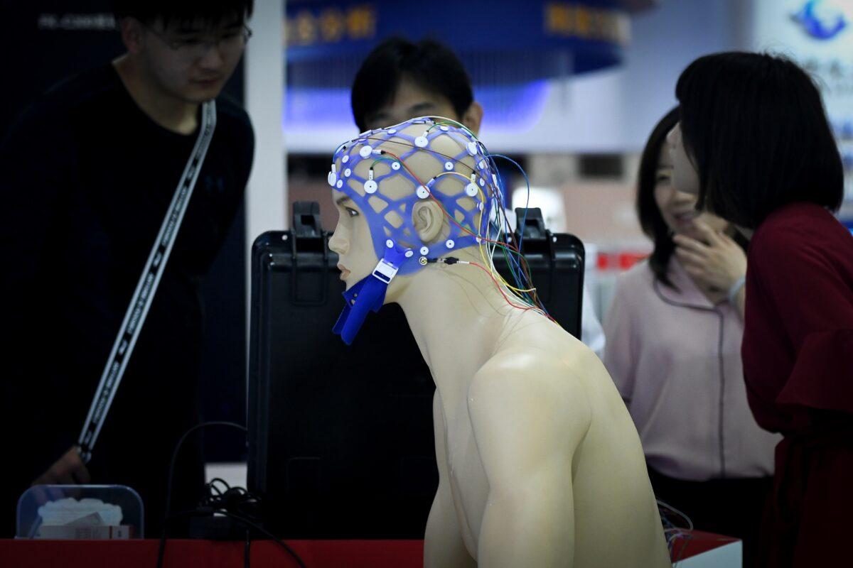 A lie detector is seen on display at the Chinese Defense Information Equipment and Technology Exhibition in Beijing on June 18, 2019. (Wang Zhao/AFP via Getty Images)