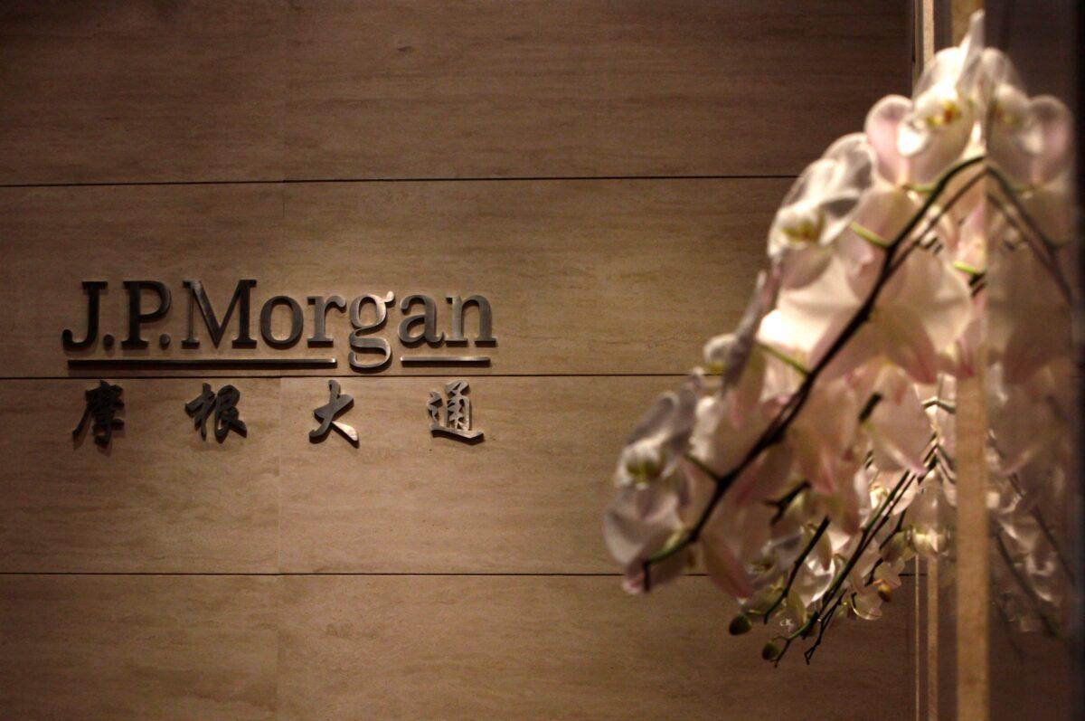 The JP Morgan sign at its Beijing office in this picture, on Dec. 13, 2010. (Jason Lee/Reuters)