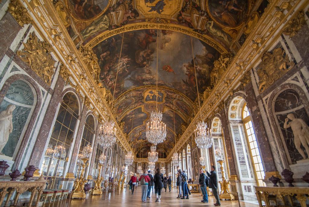 Murals on the ceiling in the Hall of Mirrors at the Palace of Versailles. (Public Domain)