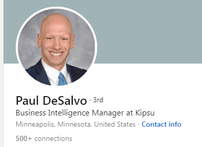 Screen capture from Paul Desalvo's Linkedin profile on Nov. 8, 2021. (Paul Desalvo/Linkedin)