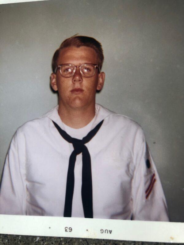 Lawrence Markworth in uniform a few days before his deployment with the Navy on the USS Castor during the Vietnam War in August 1963. (Courtesy of Lawrence Markworth)