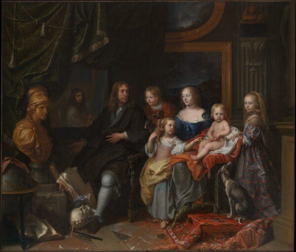 "Everhard Jabach (1618–1695) and His Family,” circa 1660, by Charles Le Brun. Oil on canvas. The Metropolitan Museum of Art. (PD-US)
