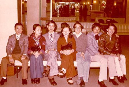 Kent Wong (3rd R) and relatives and friends who successfully escaped China, meet at Kowloon, Hong Kong, in 1975. (Provided by Kent Wong)