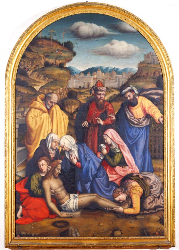 "Lamentation With Saints," by Plautilla Nelli. Oil on canvas; 113.3 inches by 75.5 inches. San Marco Museum, Florence. Restored in 2006 by the American not-for-profit organization Advancing Women Artists (AWA). (AWA Archives)