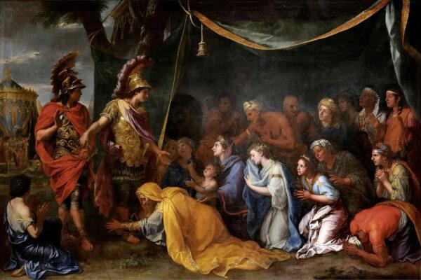 What would make a conquered ruling family bow before its enemy? “The Family of Darius Before Alexander,” circa 1660, by Charles Le Brun. Palace of Versailles. (Public Domain)