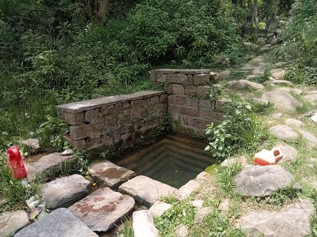 An ancient perennial spring at Gurnal, on the banks of the stream Naj near Billawar town of Jammu in Northern India on July 24, 2021. (Venus Upadhayaya/Epoch Times)