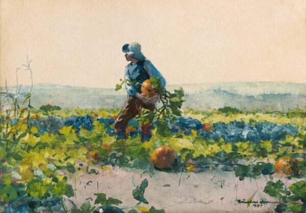 “For to Be a Farmer’s Boy,” 1887, by Winslow Homer. Watercolor on wove paper; 14 inches by 20 inches.<br/>The Art Institute of Chicago. (CC0)