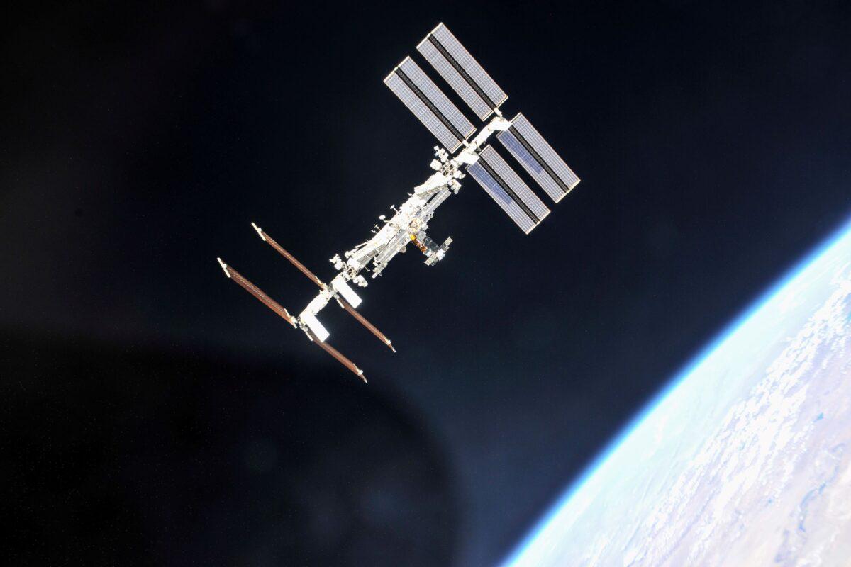 The International Space Station (ISS) photographed by Expedition 56 crew members from a Soyuz spacecraft after undocking, on Oct. 4, 2018. (NASA/Roscosmos/Handout via Reuters)
