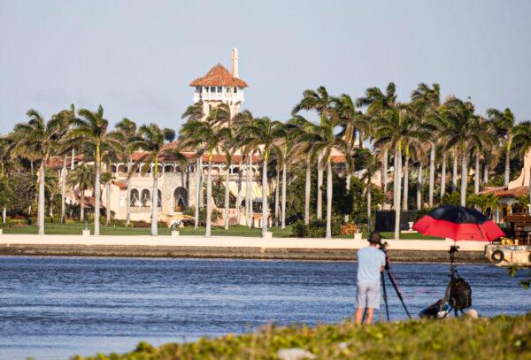 Former President Donald Trump's Mar-a-Lago resort where he resides after leaving the White House in Palm Beach, Fla., on Feb. 13, 2021. (Joe Raedle/Getty Images)