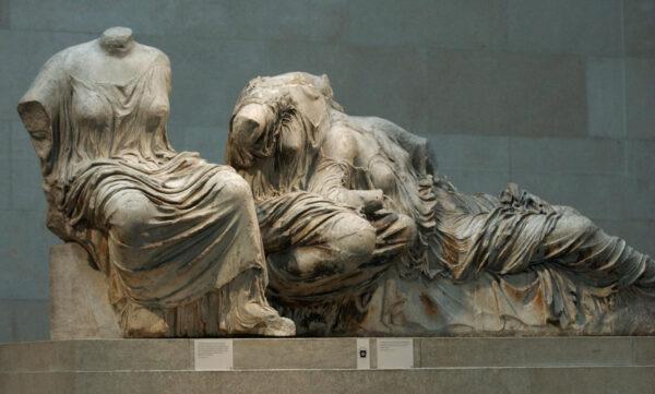 A file image of a section of the Parthenon Marbles in London's British Museum, taken on Jan. 14, 2004. (Matthew Fearn/PA)
