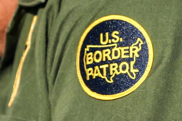 A Border Patrol patch on an agent in La Joya, Texas, on Nov. 17, 2021. (Charlotte Cuthbertson/The Epoch Times)