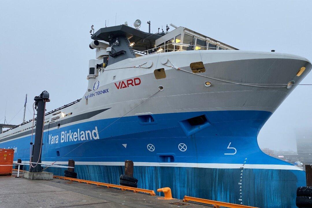 Yara Debuts World’s First Autonomous Electric Container Ship
