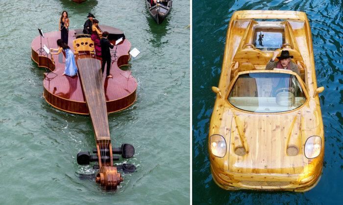 Sculptor, 78, Crafts Giant ‘Floating Artworks’ to Share Joy and Hope: ’Be True to Yourself’