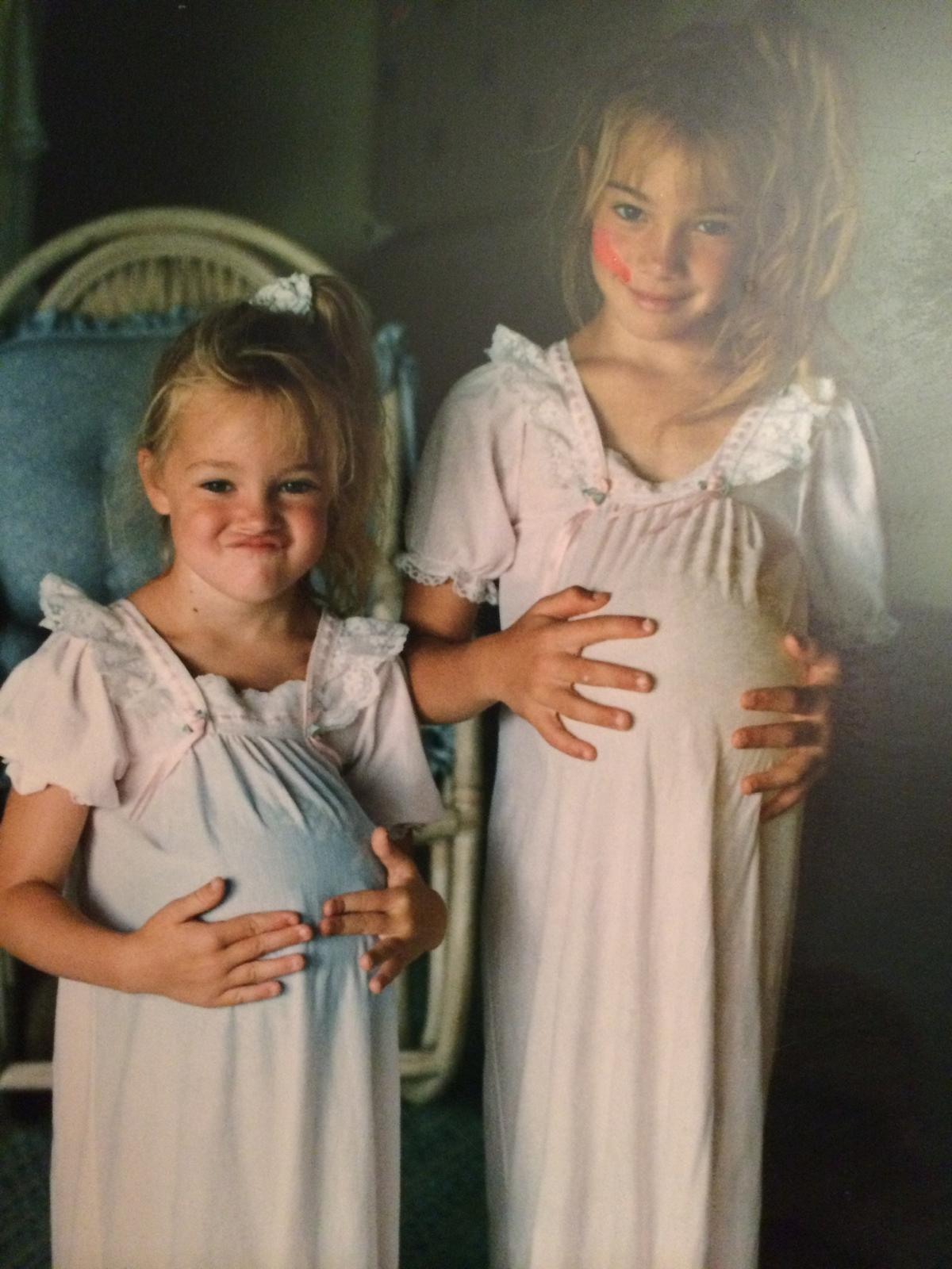 Bri Dietz and her sister, Chaulet Barba, when they were younger. (SWNS)