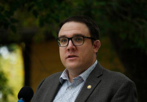 Alberta Environment and Parks Minister Jason Nixon during a news conference in Calgary, Alta., on Sept. 15, 2020. (The Canadian Press/Todd Korol)