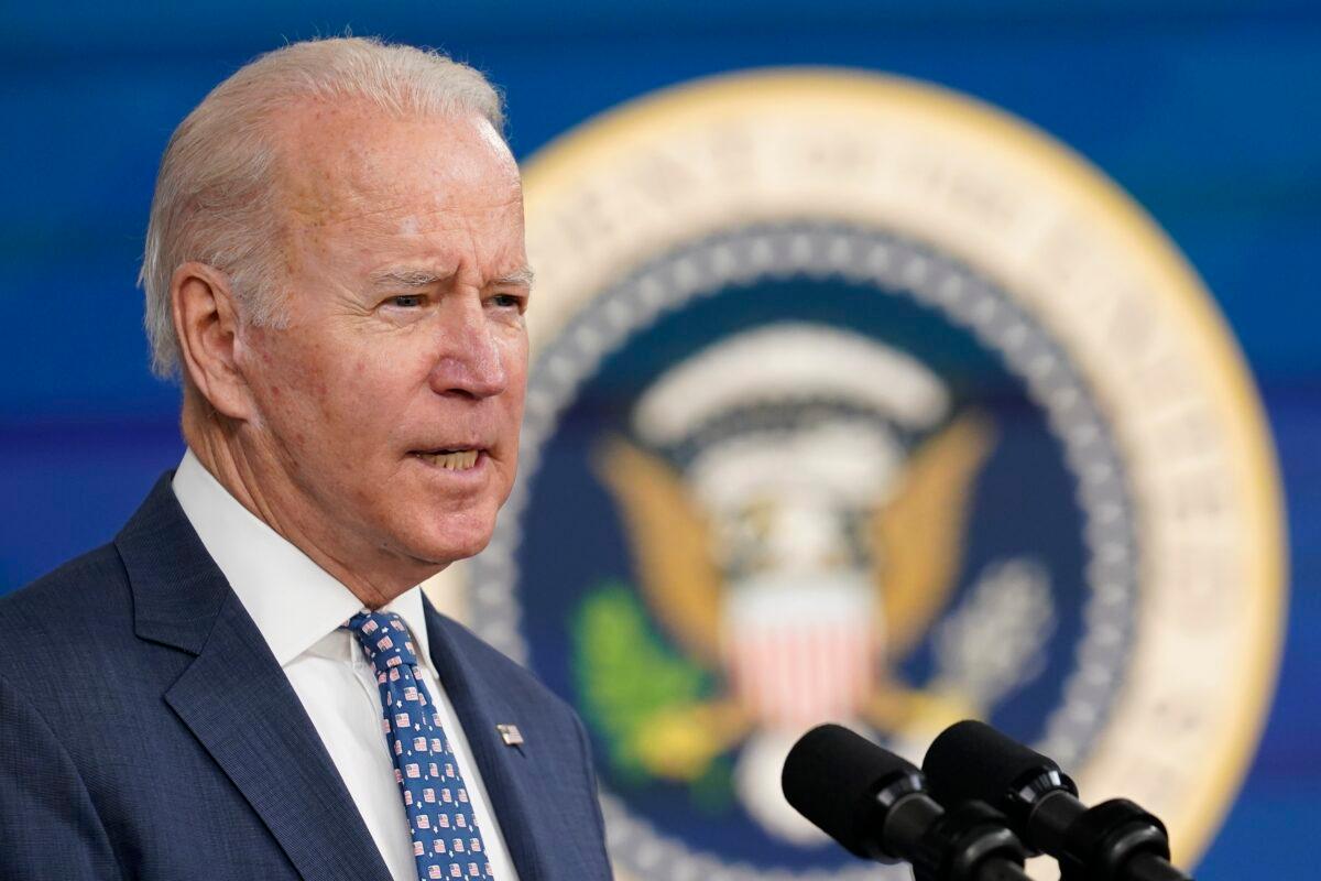 President Joe Biden speaks during an announcement in Washington on Nov. 22, 2021. (Susan Walsh/AP Photo)