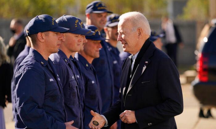 Biden Meets With Coast Guard Service Members on Thanksgiving