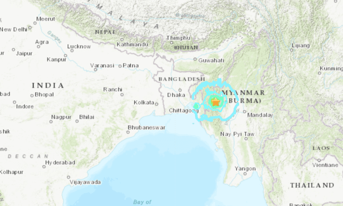 Earthquake Magnitude of 6.1 Shakes Burma-India Border Region