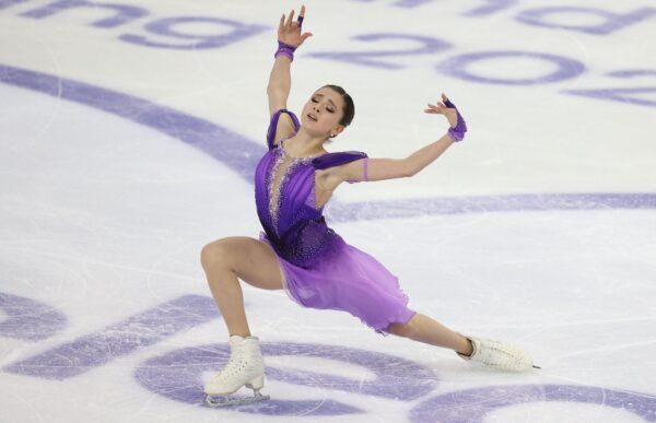 Russia's Kamila Valieva competes in the women's short program during the Rostelecom Cup 2021 ISU Grand Prix of Figure Skating in Sochi, Russia, on Nov. 26, 2021. (Dimitar Dilkoff/AFP via Getty Images)