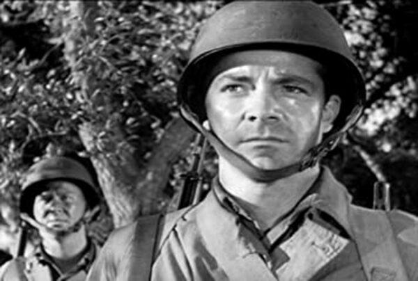 Sgt. Bill Tyne (Dana Andrews), in “A Walk in the Sun.” (20th Century Fox)